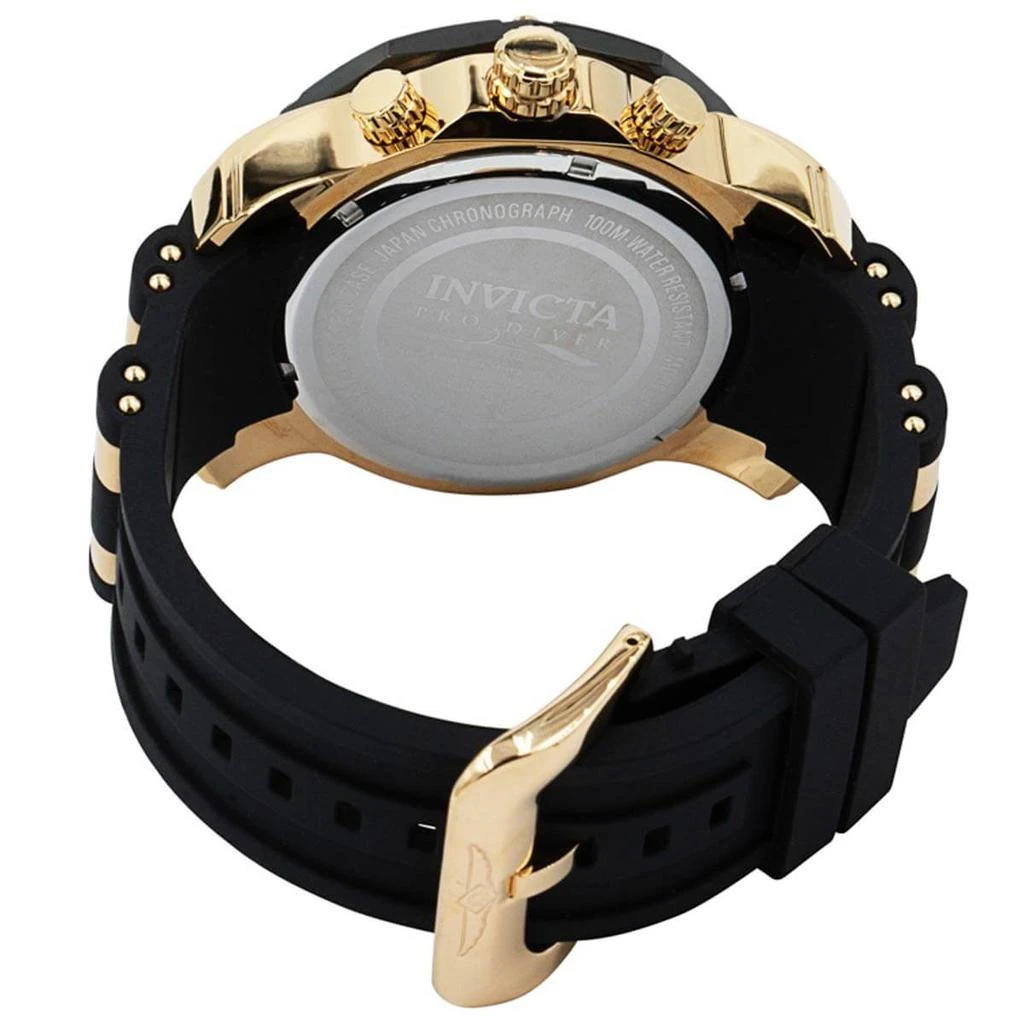 商品Invicta|Invicta Men's Chronograph Watch - Pro Diver Black Dial Yellow Gold Case Strap | 37722,价格¥688,第3张图片详细描述