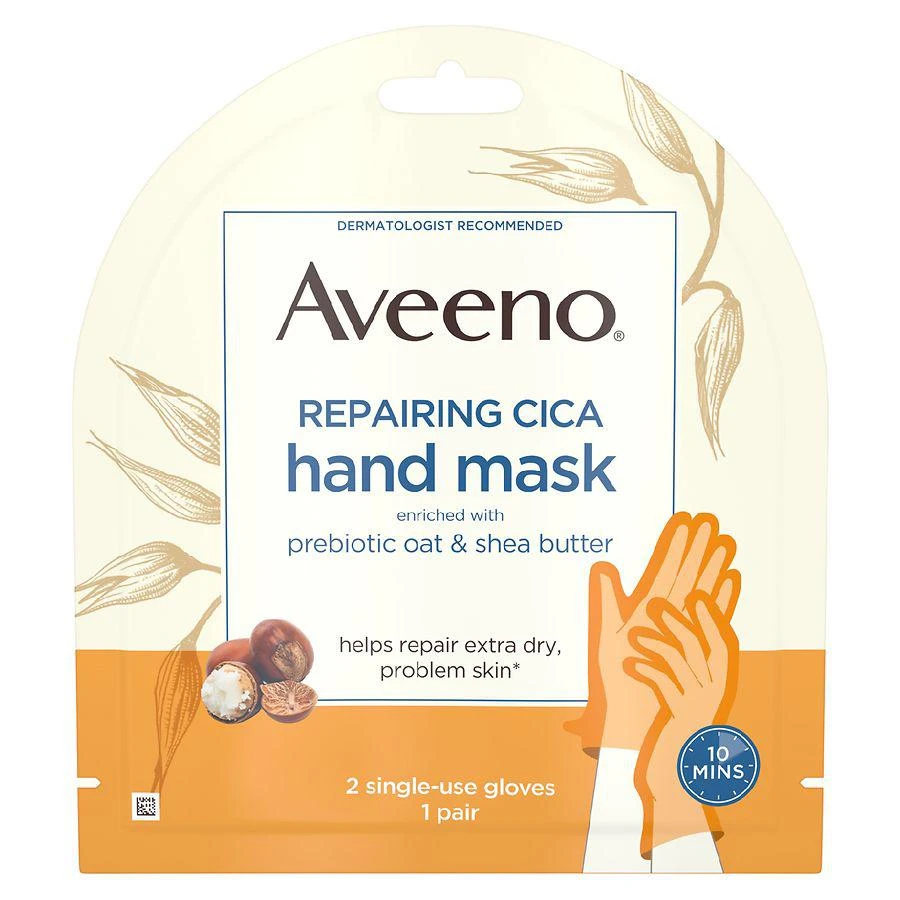 商品Aveeno|Repairing Cica Hand Mask, Oat & Shea Butter,价格¥33,第1张图片