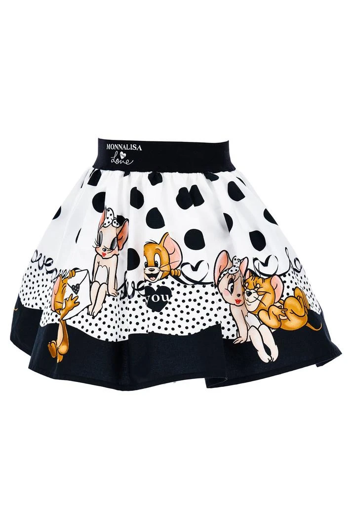 商品MONNALISA|Monnalisa Cartoon-Printed Elasticated Waistband Flared Skirt,价格¥1436,第3张图片详细描述