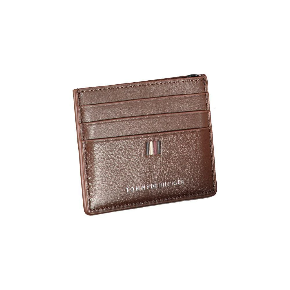 商品Tommy Hilfiger|Tommy Hilfiger Sleek Leather Card Holder with Contrast Detailing,价格¥423,第3张图片详细描述