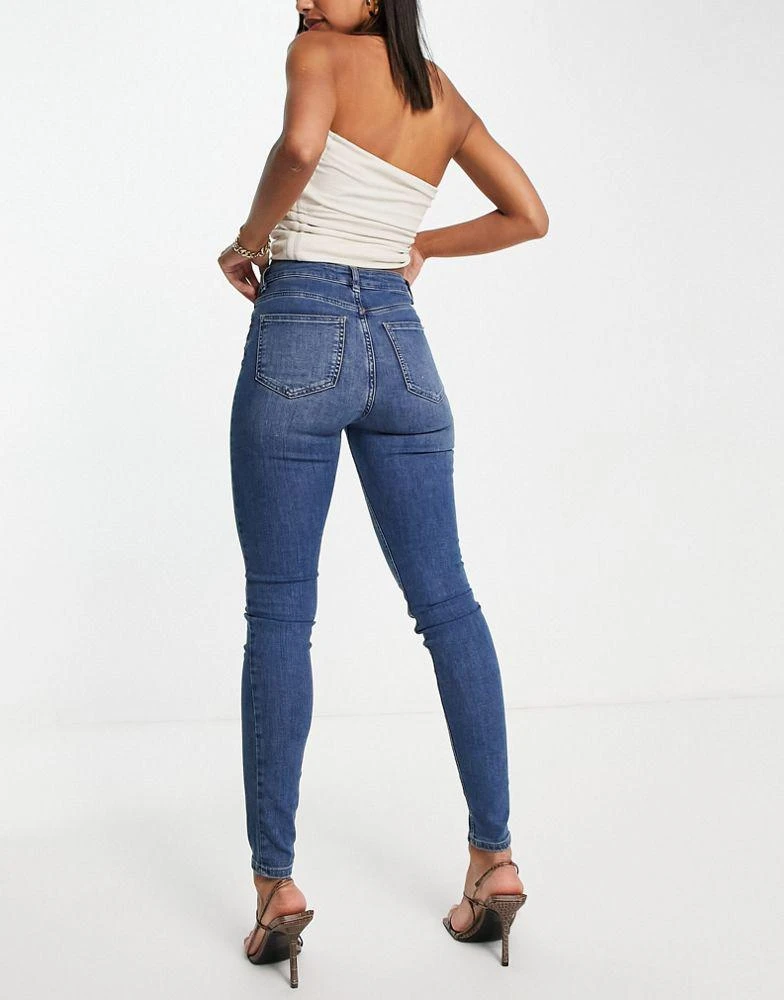 商品ASOS|ASOS DESIGN ultimate skinny jeans in authentic mid blue,价格¥171,第4张图片详细描述