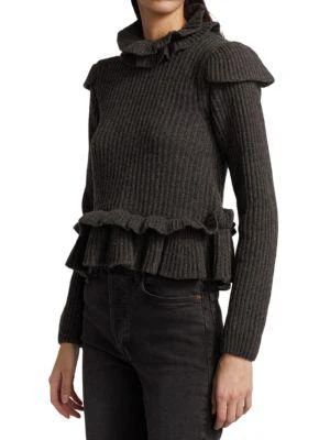 商品Ganni|Ruffle Trim Turtleneck,价格¥263,第3张图片详细描述