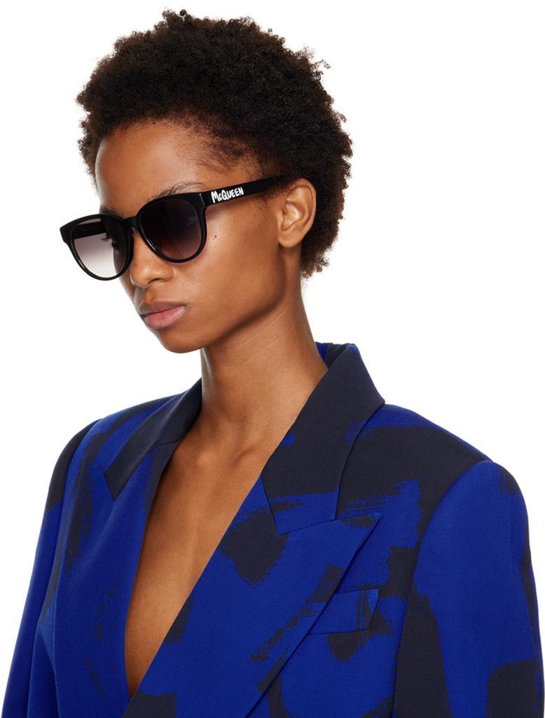 商品Alexander McQueen|Black Graffiti Sunglasses,价格¥2218,第6张图片详细描述