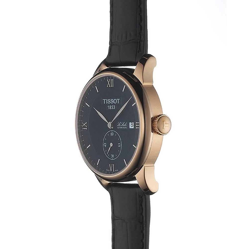 商品Tissot|Men's Swiss Automatic Chronograph T-Classic Le Locle Black Leather Strap Watch 39mm,价格¥5422,第5张图片详细描述