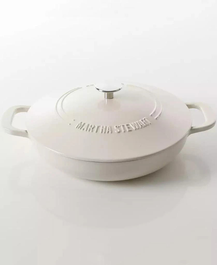 商品Martha Stewart|Braiser Enamel Cast Iron 3.5 Quart Dutch Oven,价格¥447,第2张图片详细描述