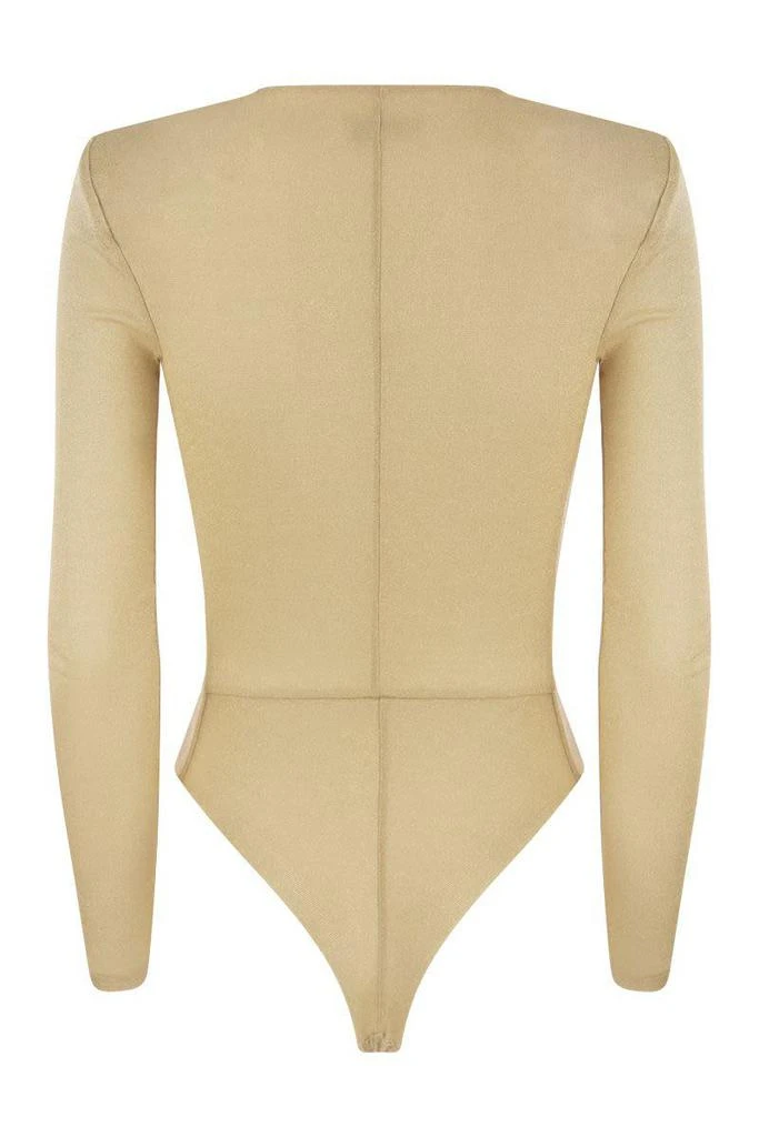 商品ELISABETTA FRANCHI|ELISABETTA FRANCHI Lurex jersey bodysuit with neckline,价格¥2218,第2张图片详细描述