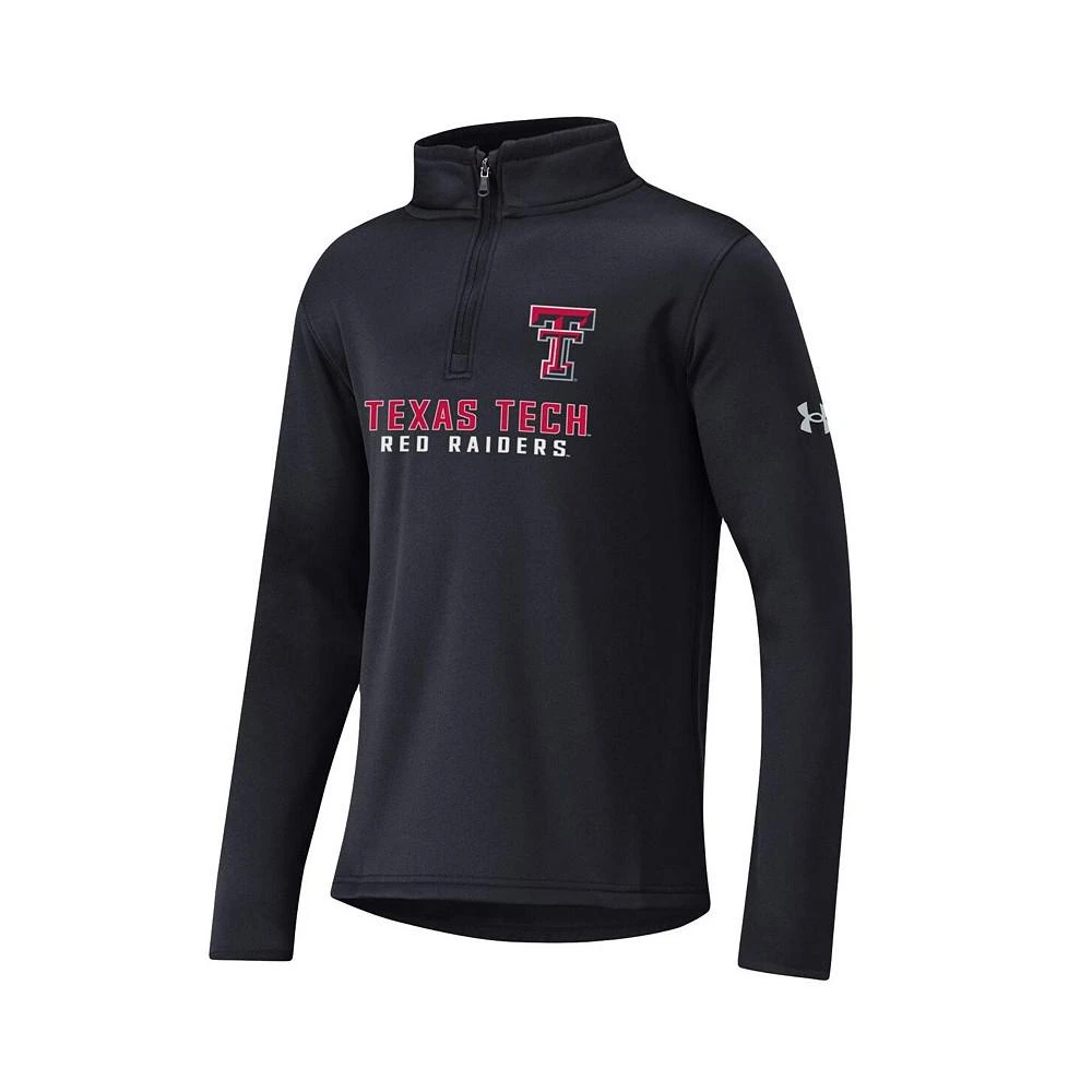 商品Under Armour|Big Boys Black Texas Tech Red Raiders Fleece Quarter-Zip Jacket,价格¥447,第3张图片详细描述