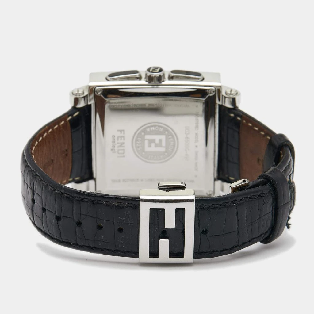商品[二手商品] Fendi|Fendi Black Stainless Steel Ceramic Leather Quadro 6500G Men's Wristwatch 39 mm,价格¥2862,第5张图片详细描述