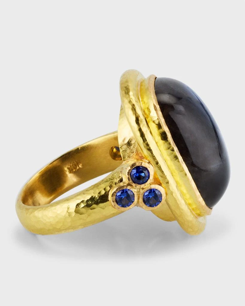 商品Elizabeth Locke|19K Cushion Cut Labradorite and Blue Sapphire Ring, Size 6.5,价格¥46856,第3张图片详细描述