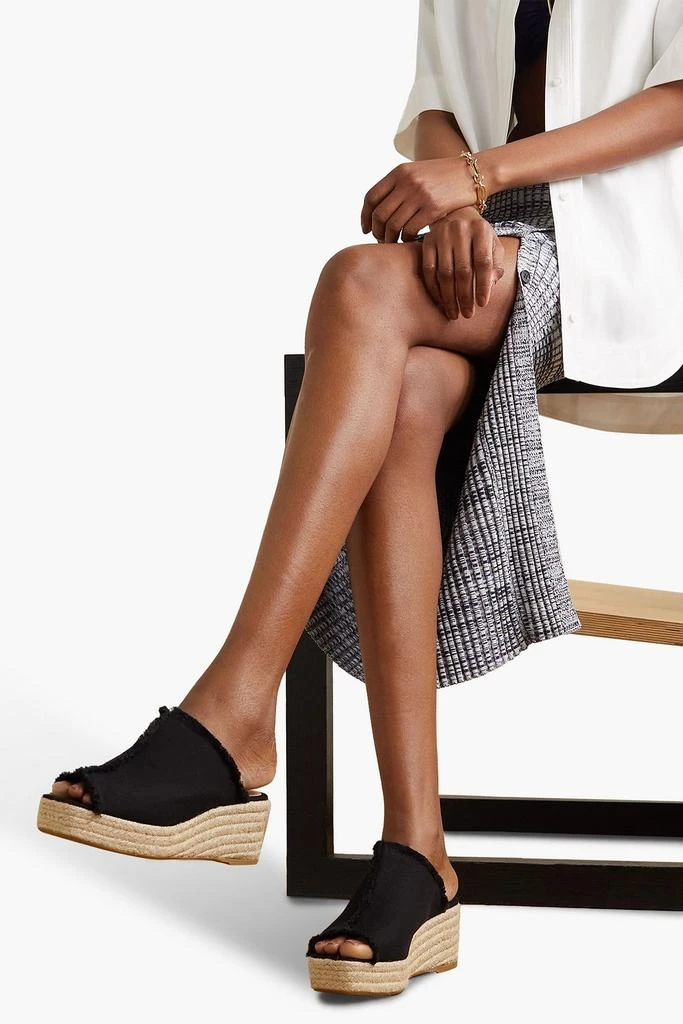 商品CASTAÑER|Querla 60 frayed canvas espadrille wedge mules,价格¥287,第2张图片详细描述