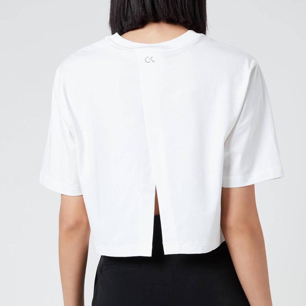 Calvin Klein Performance Women's Short Sleeve Cropped T-Shirt - Bright White商品第2张图片规格展示