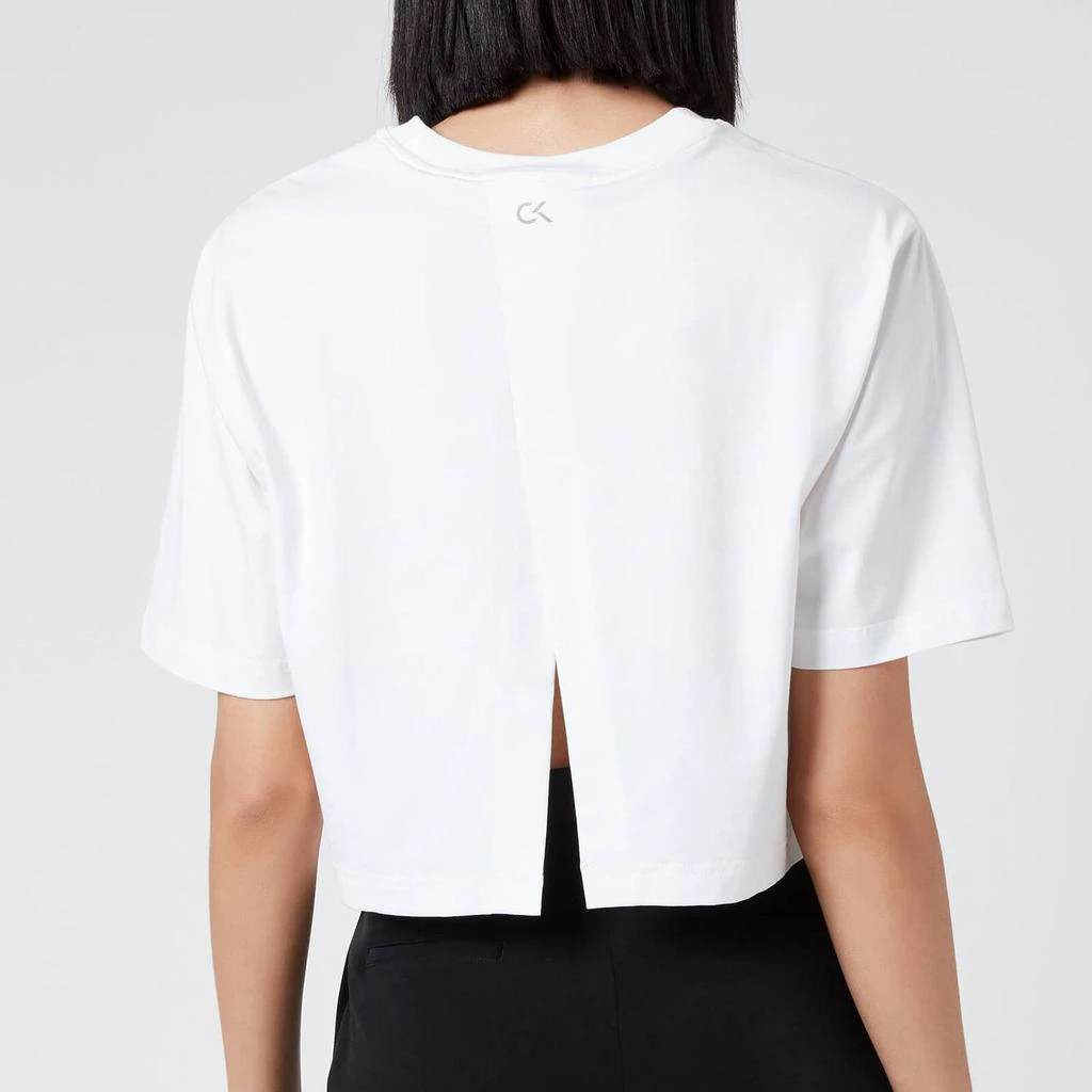 商品Calvin Klein|Calvin Klein Performance Women's Short Sleeve Cropped T-Shirt - Bright White,价格¥277,第2张图片详细描述