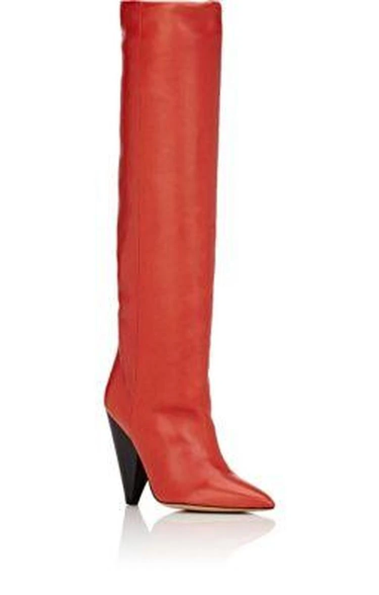 商品Isabel Marant|Laith Leather Knee Boots,价格¥5571,第2张图片详细描述