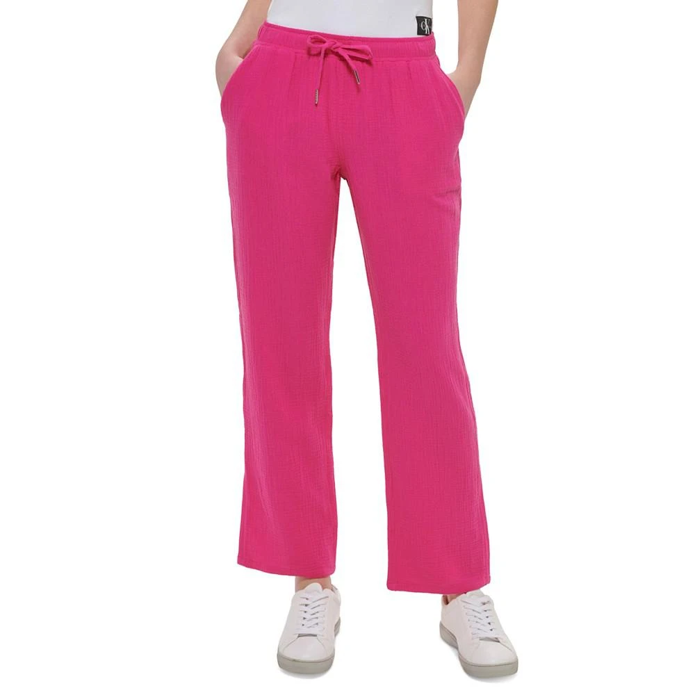 商品Calvin Klein|Women's Cotton Crepe Drawstring-Waist Pants,价格¥238,第1张图片