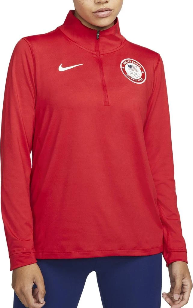 商品NIKE|Nike Women's Team USA Element Sport 1/4 Zip,价格¥532,第1张图片