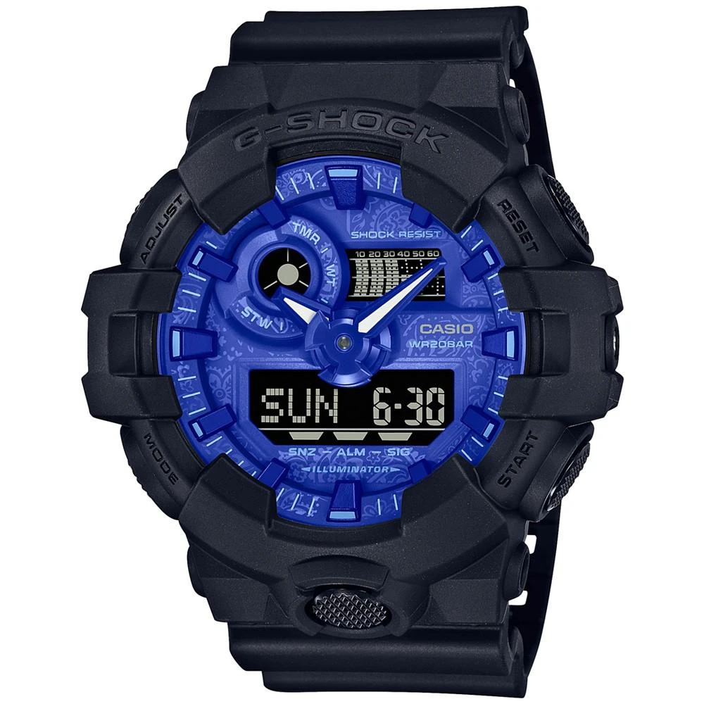 商品G-Shock|Men's Black Resin Watch 53mm, GA700BP-1A,价格¥740,第1张图片