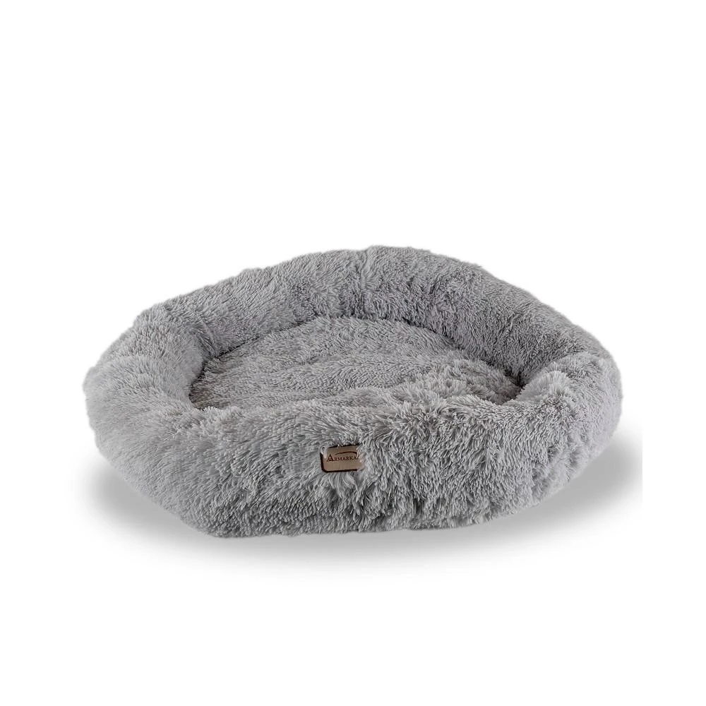 商品Hybrid Apparel|Armarkat Extra Large, Fluffy Gray Round Cat Bed,价格¥886,第1张图片