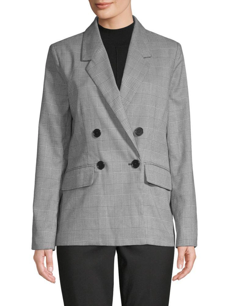 商品Pure Navy|Double-Breasted Houndstooth Blazer,价格¥277,第1张图片