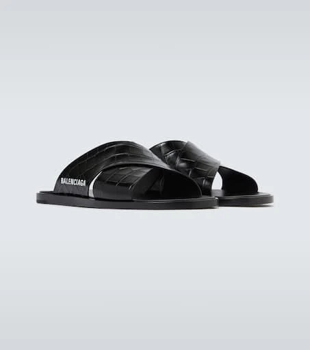 商品Balenciaga|Logo leather sandals,价格¥2980,第5张图片详细描述