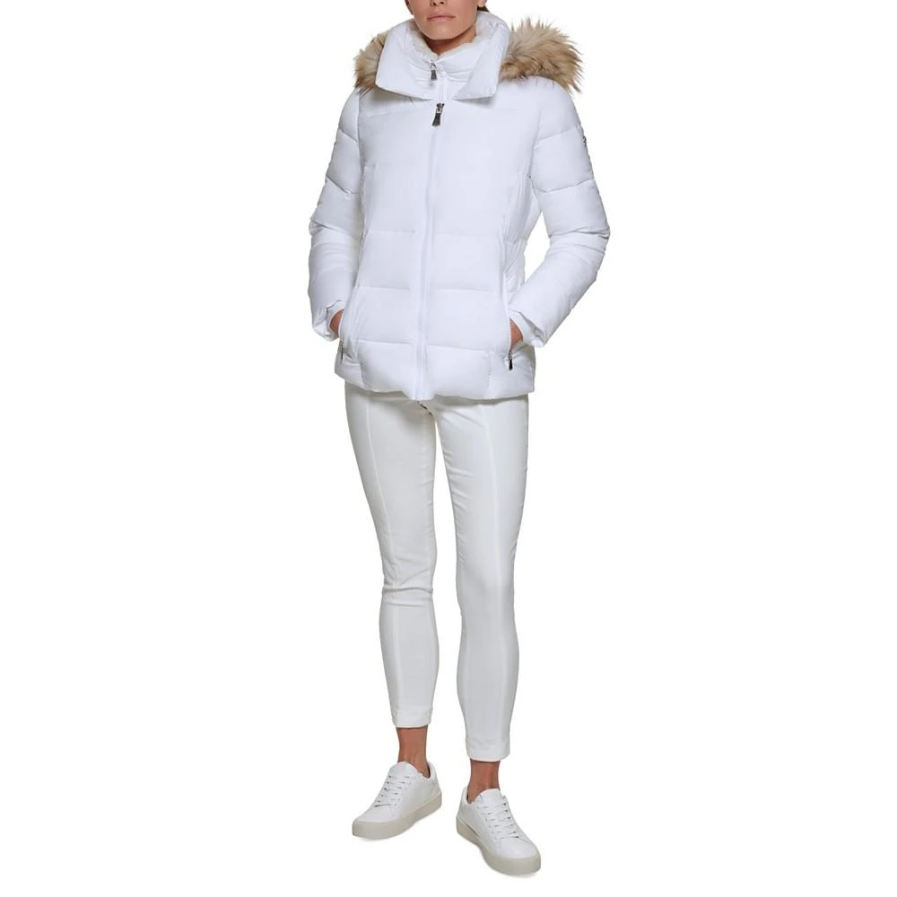 Women's Faux-Fur-Trim Hooded Puffer Coat 商品
