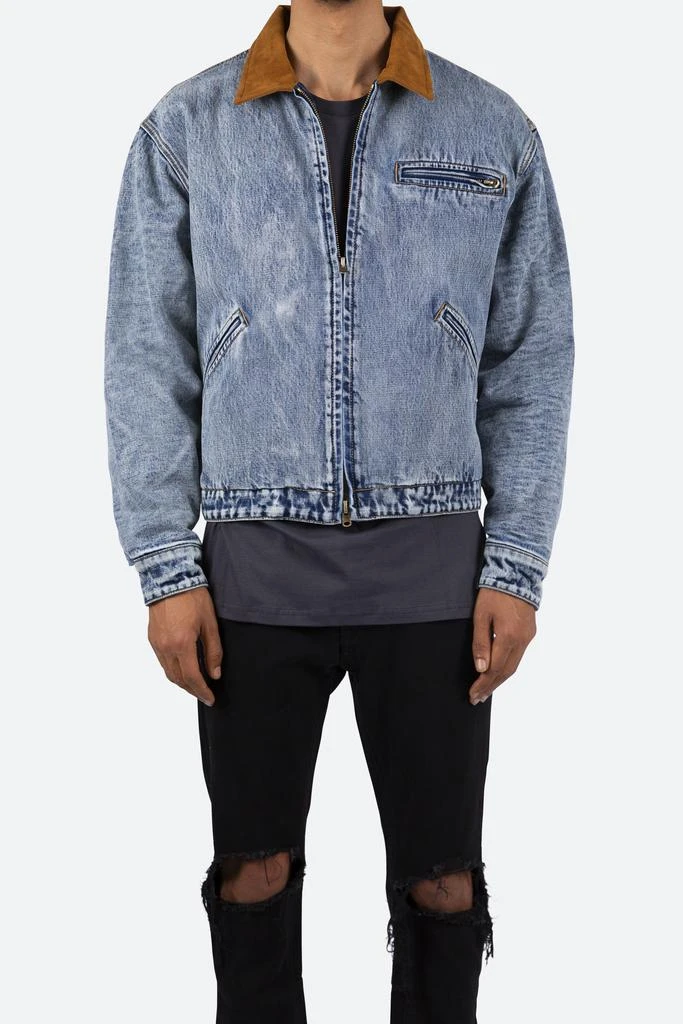 商品MNML|Collared Work Jacket - Blue,价格¥558,第3张图片详细描述