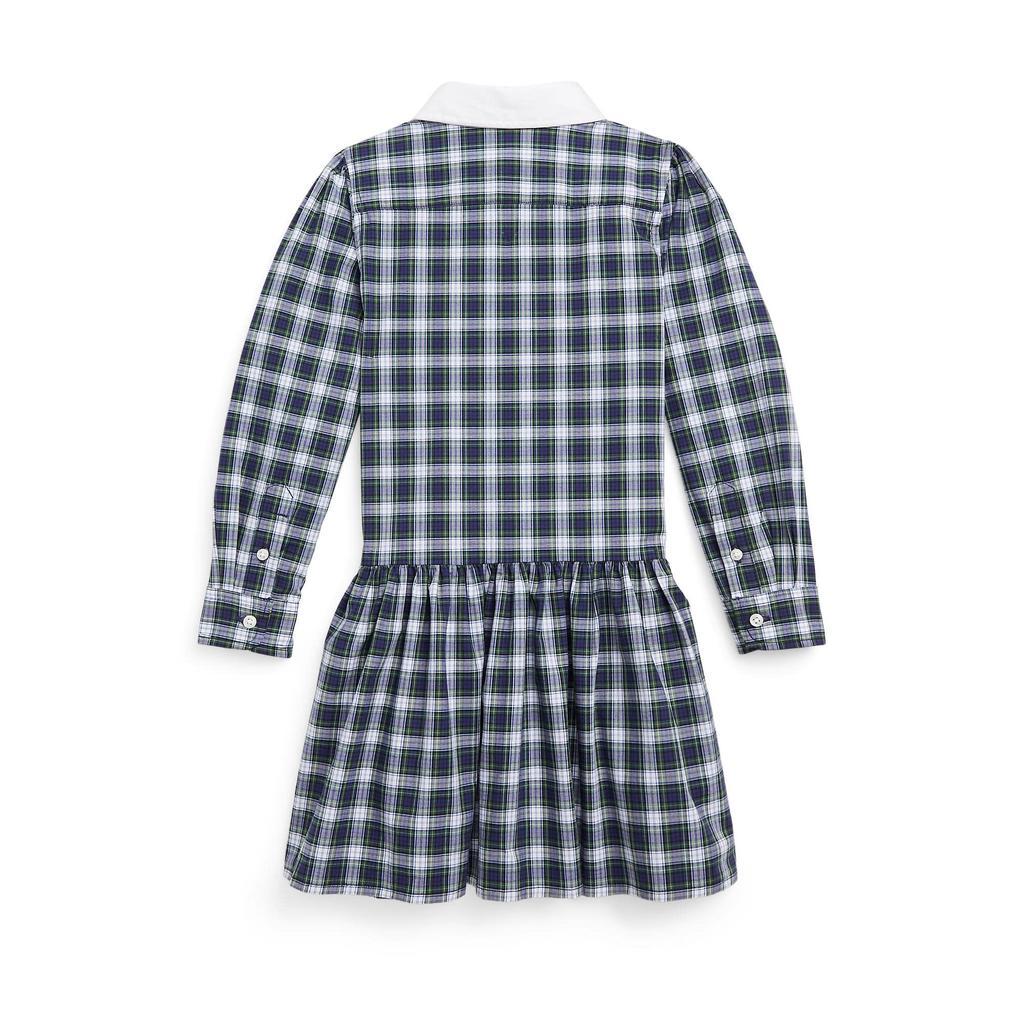 商品Ralph Lauren|Plaid Stretch Poplin Shirtdress (Little Kids),价格¥293,第4张图片详细描述