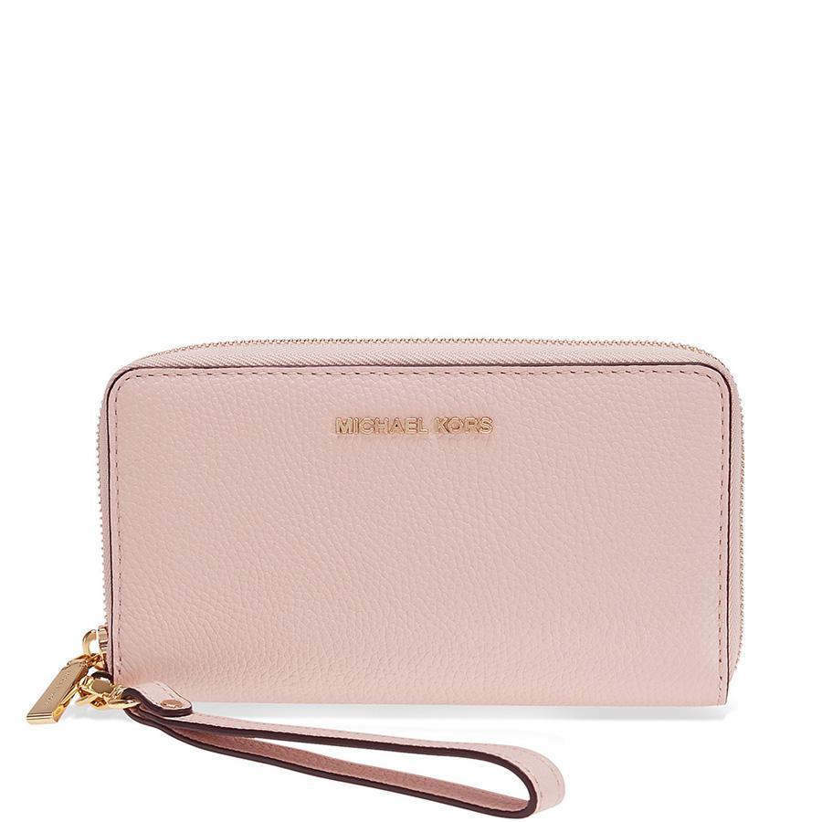 商品Michael Kors|Large Flat Mercer Wristlet- Soft Pink,价格¥822,第1张图片