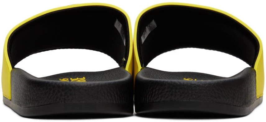 商品Versace|Yellow V-Emblem Slides,价格¥667,第2张图片详细描述