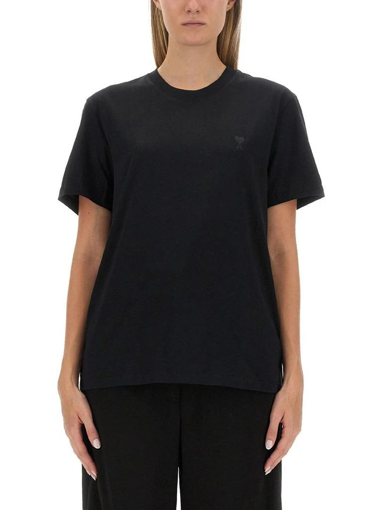 商品AMI|AMI PARIS T-SHIRT WITH LOGO EMBROIDERY UNISEX,价格¥841,第1张图片