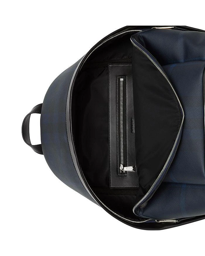 Exaggerated Check & Leather Backpack 商品