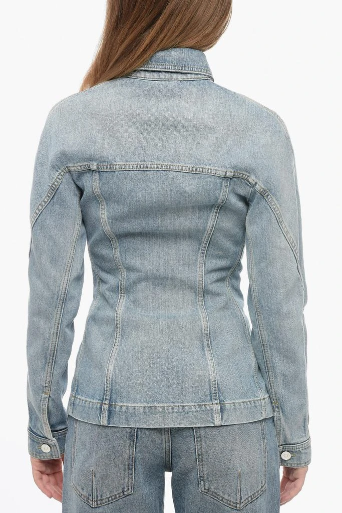 商品Alaia|Alaia Fitted Denims Jacket with Visible Stitchies,价格¥4467,第2张图片详细描述