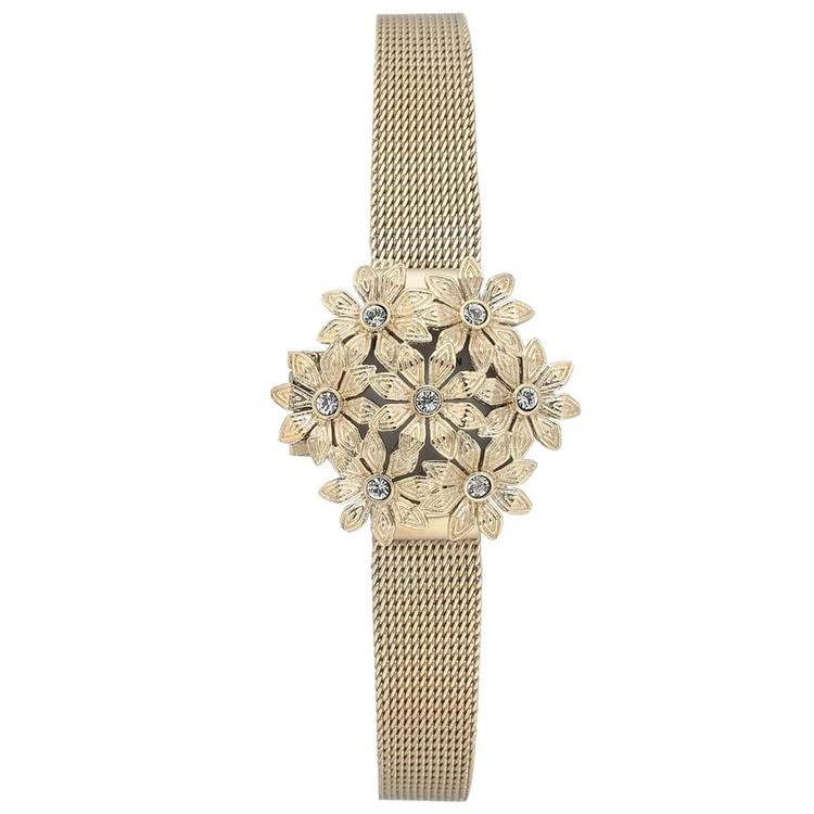 商品Anne Klein|Women's Gold-Tone Stainless Steel Mesh Bracelet Watch 24mm,价格¥815,第1张图片