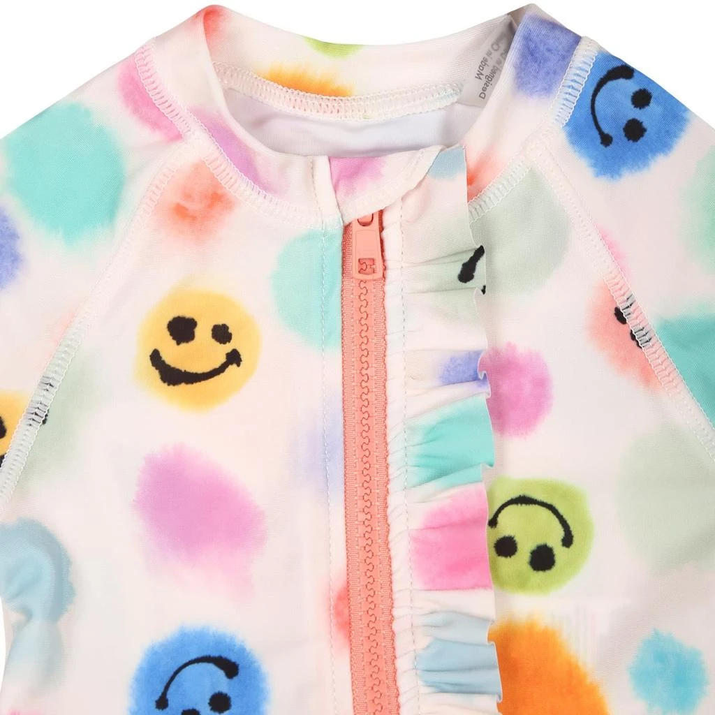 商品MOLO|White Swimsuit For Babykids With Polka Dots And Smile,价格¥730,第4张图片详细描述