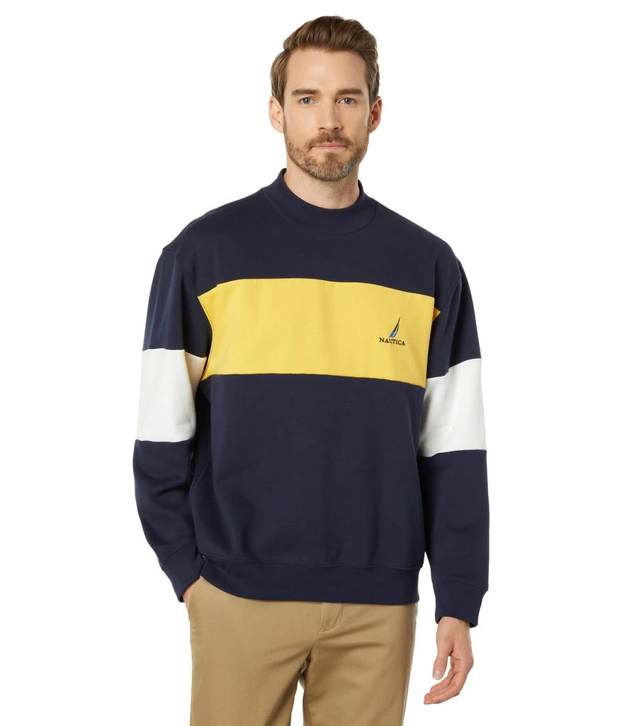 商品Nautica|Color-Block Crew Neck Sweatshirt,价格¥417,第1张图片