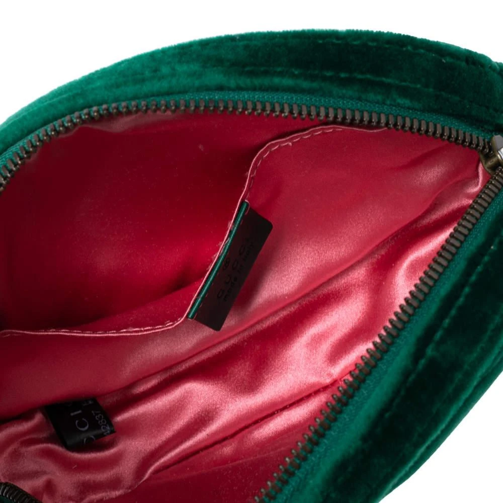 Gucci Green Matelassé Velvet GG Marmont Belt Bag 商品