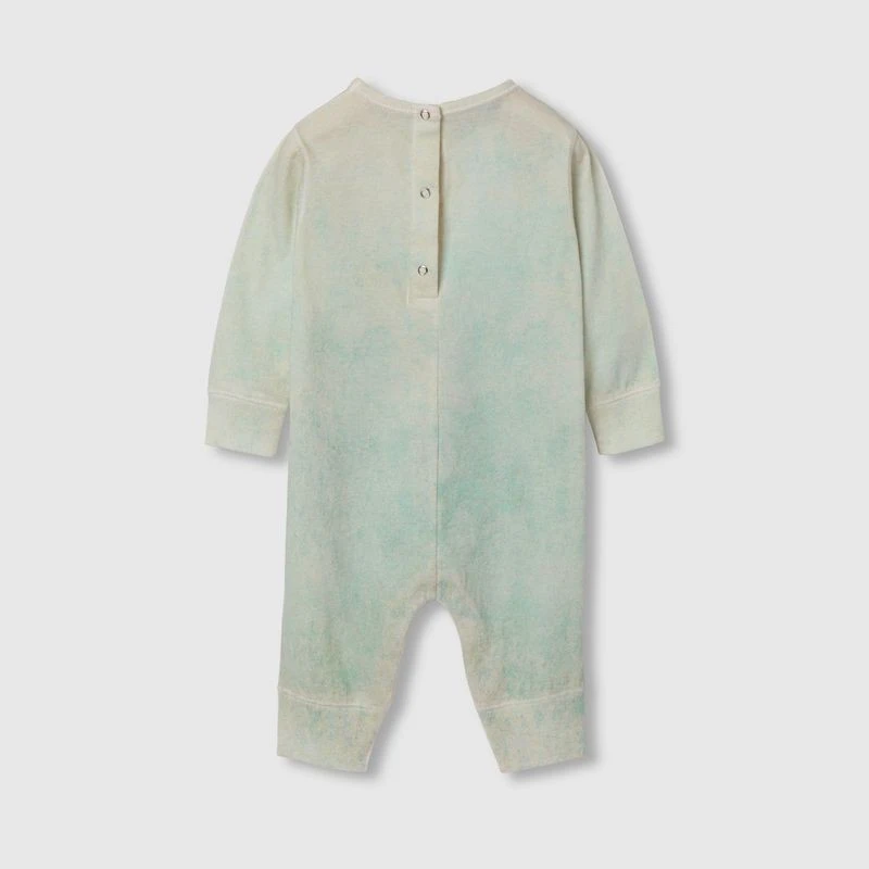 商品Gucci|【预售3-5天】Gucci古驰婴儿深蓝色科技平纹针织婴儿裤,价格¥2167,第4张图片详细描述