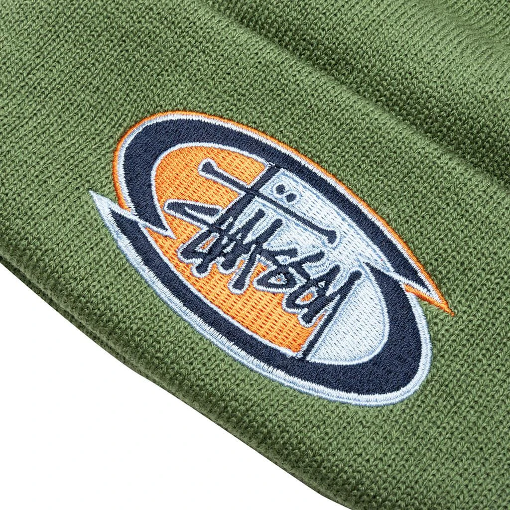 商品STUSSY|Stussy Patch Cuff Beanie - Green,价格¥307,第2张图片详细描述