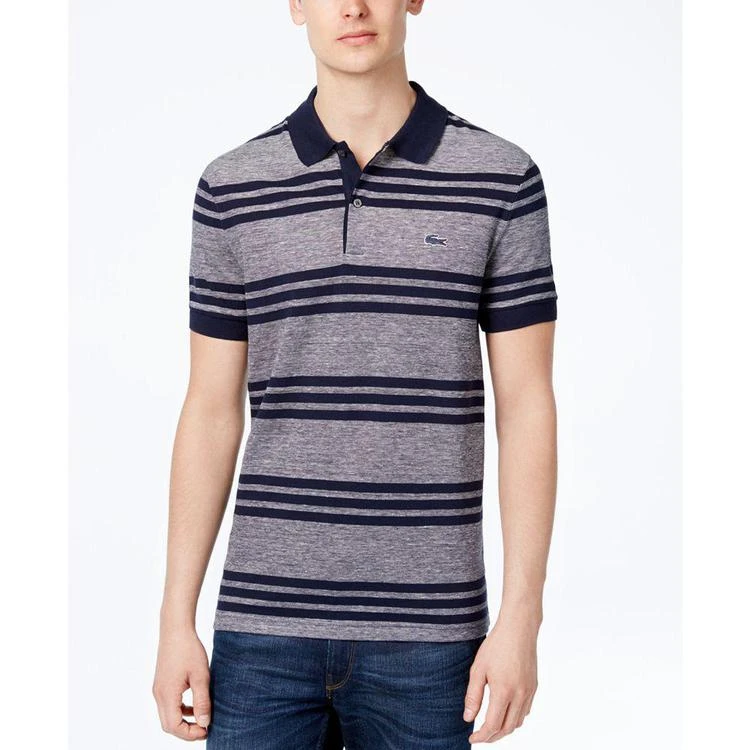 商品Lacoste|Men's Striped Cotton Polo,价格¥699,第1张图片