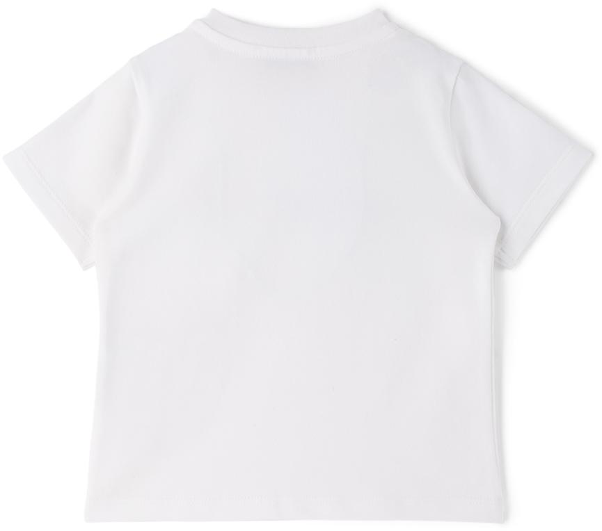 白色 & 海军蓝徽标婴儿 T 恤 & 短裤套装商品第3张图片规格展示