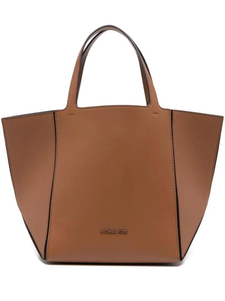 商品Michael Kors|Michael Kors Calf Leather Tote Bag In Brown,价格¥2333,第1张图片