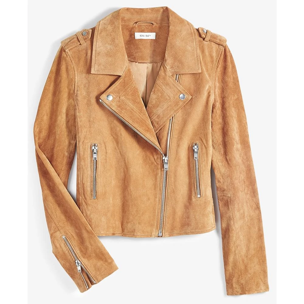 商品On 34th|Women's Suede Moto Jacket, Created for Macy’s,价格¥634,第5张图片详细描述