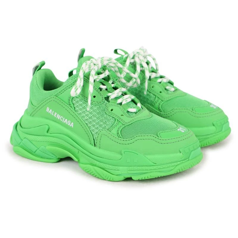 商品Balenciaga|Triple s classic logo sneakers in green,价格¥3007,第1张图片