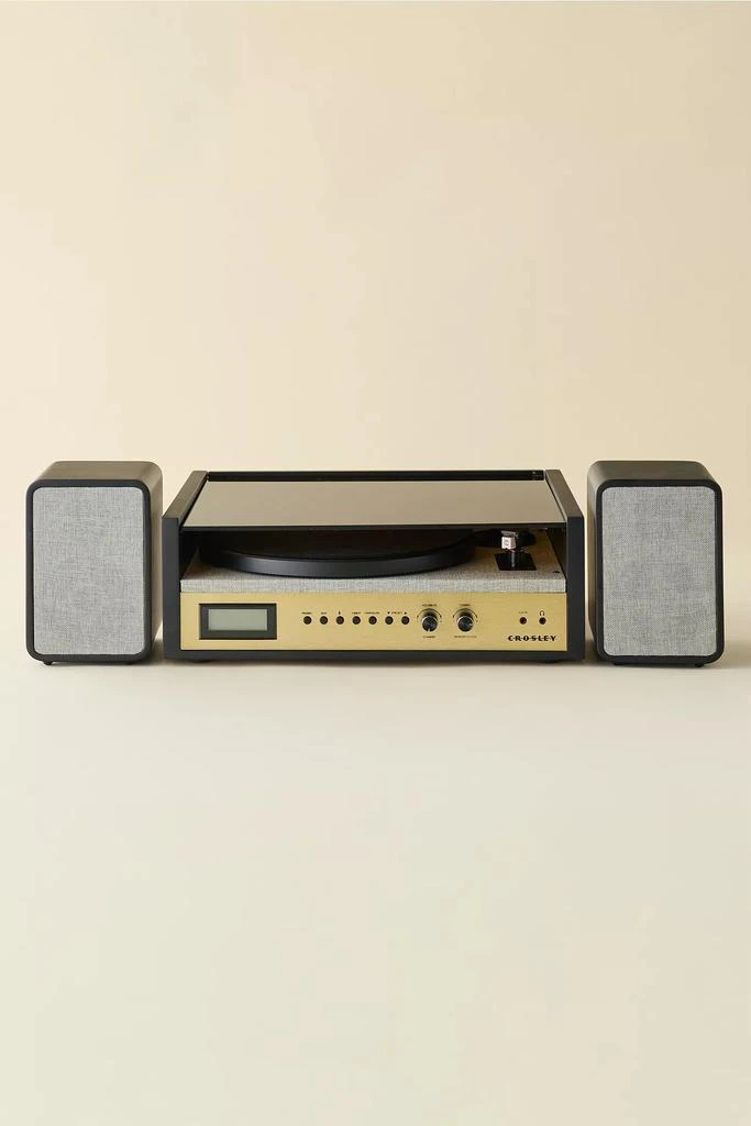 商品Crosley|Crosley Coda Record Player & Speaker Shelf System,价格¥1982,第3张图片详细描述