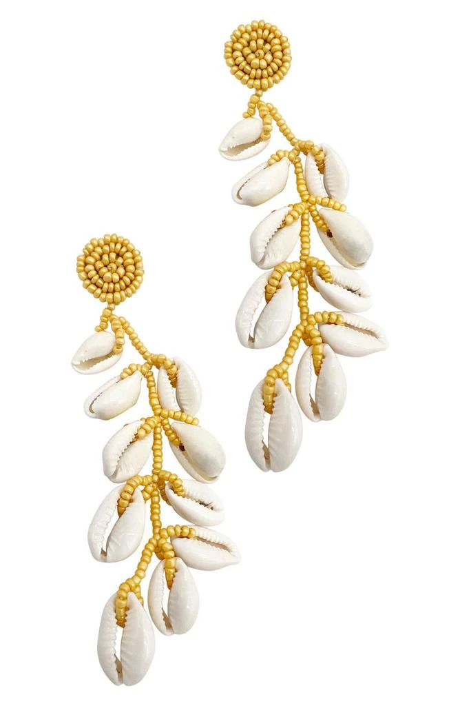 商品ADORNIA|Sea Shell & Bead Drop Earrings,价格¥164,第1张图片