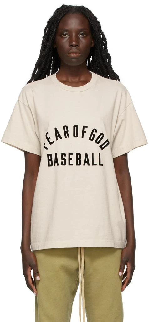 商品Fear of god|Beige Baseball T-shirt,价格¥1035,第1张图片