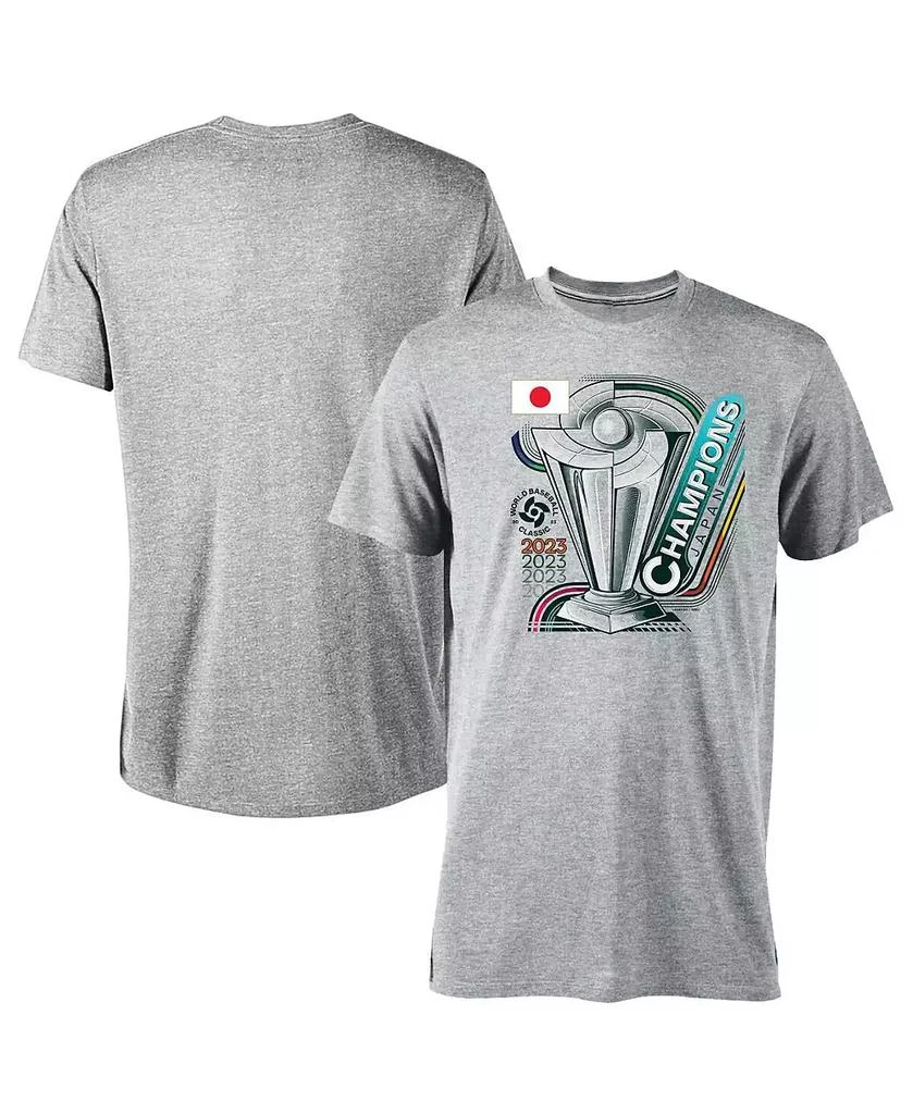 商品Legends|Men's Gray Japan Baseball 2023 World Baseball Classic Champions Tri-Blend T-shirt,价格¥338,第1张图片