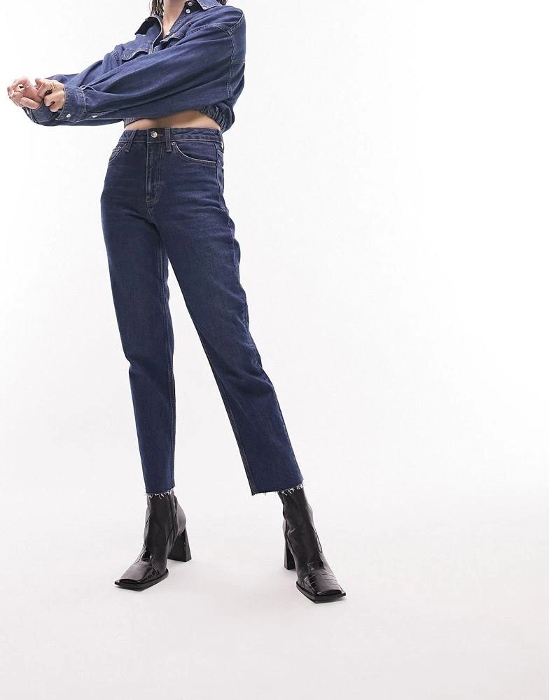 商品Topshop|Topshop Straight jeans in indigo,价格¥199,第4张图片详细描述