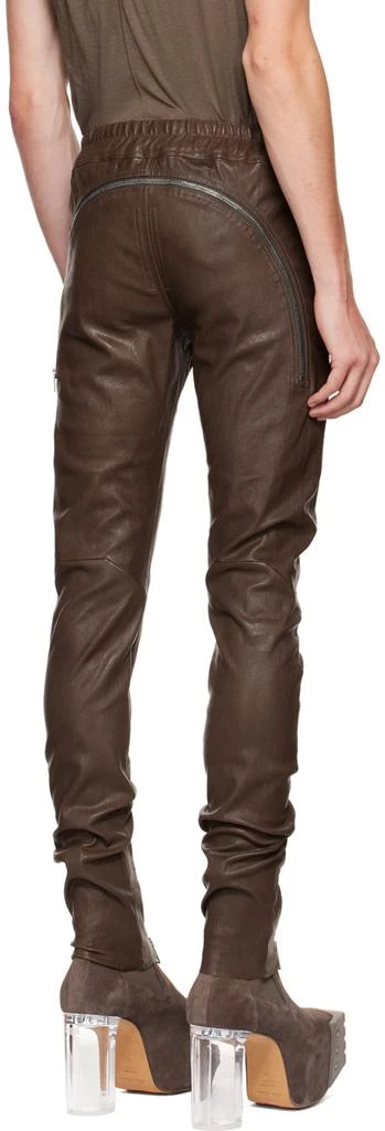商品Rick Owens|Gray Gary Leather Pants,价格¥10309,第3张图片详细描述