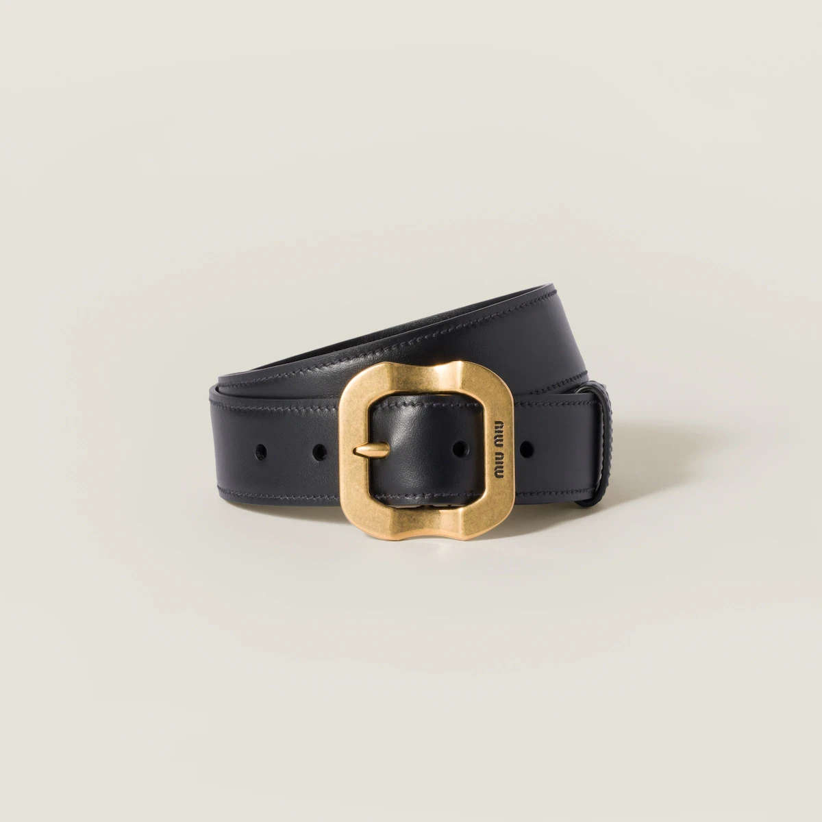 商品Miu Miu|【预售】 缪缪 25春夏 女士 腰带 Ceinture en cuir 5CC663_2IB5_F0002,价格¥5196,第1张图片