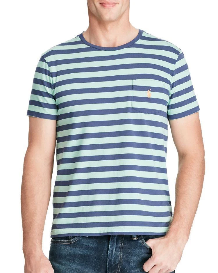 商品Ralph Lauren|Stripe Cotton Pocket Tee,价格¥337,第1张图片